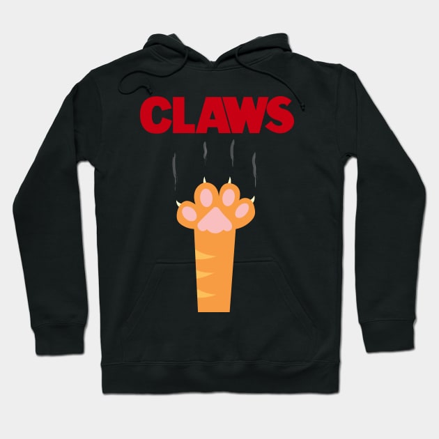 Claws, Funny Cat Paw Hoodie by cottoncanvas